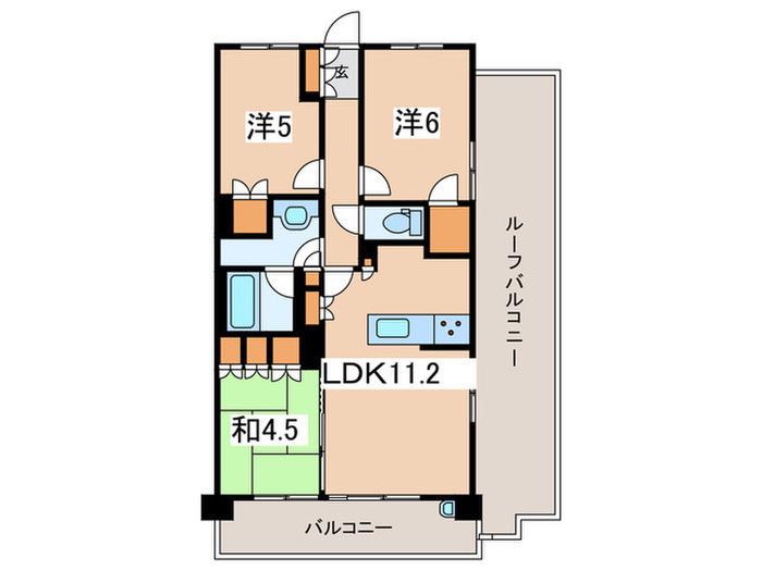 プロミライズ青葉台サウスコア(3LDK/6階)の間取り写真