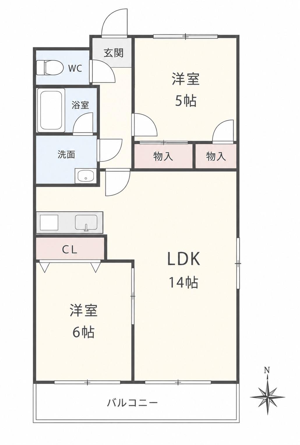 ロイヤルステージ(2LDK/1階)の間取り写真