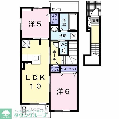 ブリーズ(2LDK/2階)の間取り写真