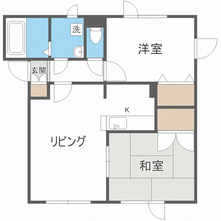 エル・ラピス(2LDK/2階)の間取り写真