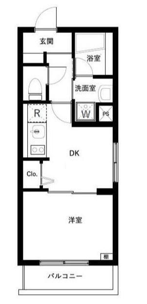 WHARF板橋本町(1DK/4階)の間取り写真
