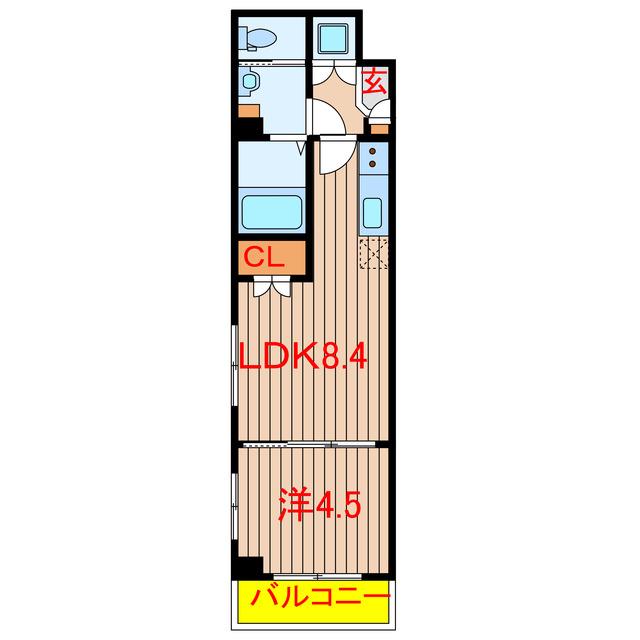 COMFORTABLE緑が丘II(1LDK/3階)の間取り写真