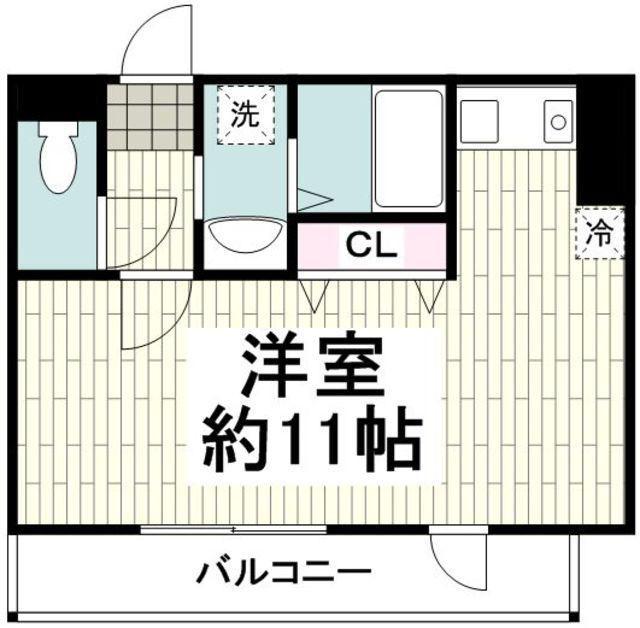 シティパレスさがみ野VII(1LK/3階)の間取り写真
