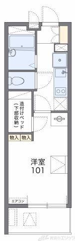 レオパレスTN参番館(1K/1階)の間取り写真