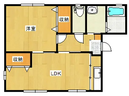 フローラK(1LDK/1階)の間取り写真