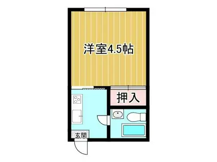 ワイエムプラザ3(1K/2階)の間取り写真