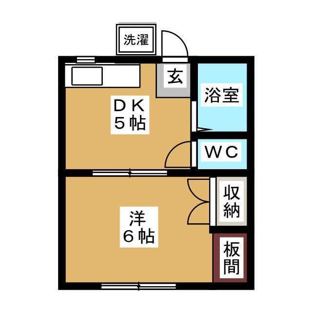 メゾン村松(1K/2階)の間取り写真