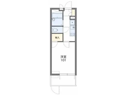 アクシオン大曽根(1K/1階)の間取り写真