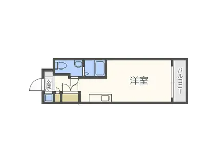 エスリード御堂筋梅田(1K/15階)の間取り写真