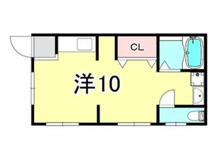 山田ハイツ(1DK/2階)の間取り写真