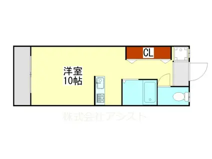 コーポM&T(ワンルーム/2階)の間取り写真