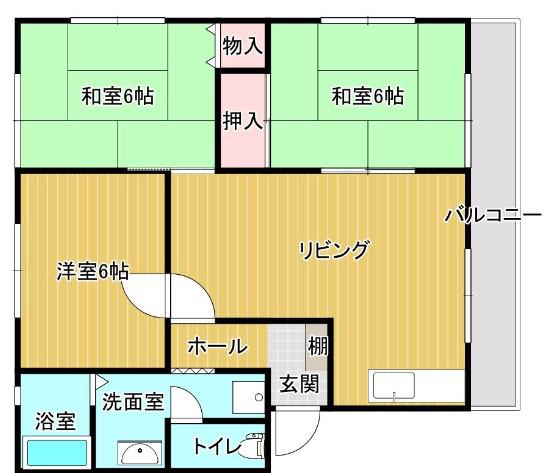 グレース小森野(3LDK/2階)の間取り写真