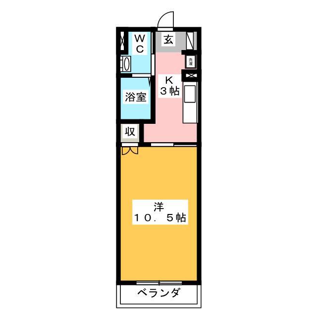 CONFOR鴨宮(1K/3階)の間取り写真