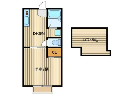 シャト-谷治1(1DK/1階)の間取り写真