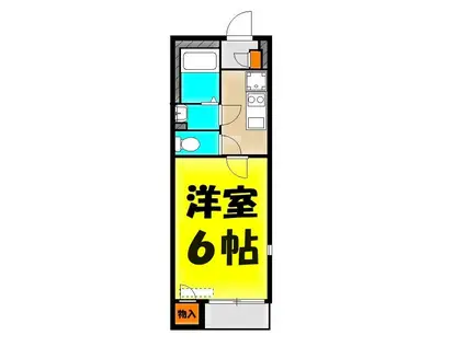 レガリア南(1K/1階)の間取り写真