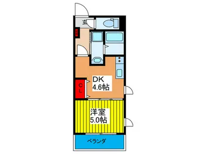 プレシャス中宮(1DK/5階)の間取り写真