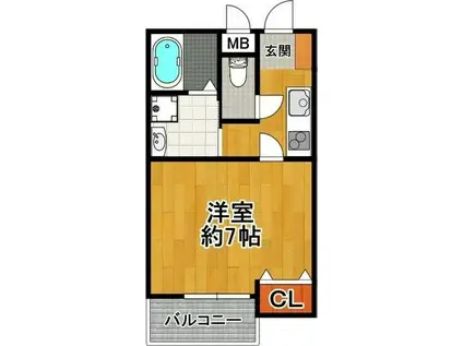 COCOハウス(1K/1階)の間取り写真