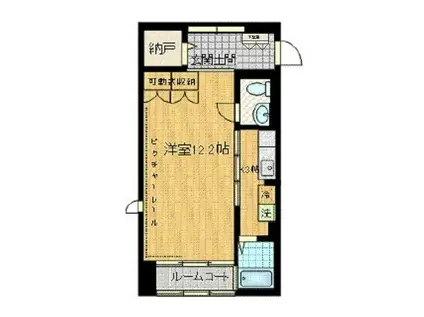 ラハイナコート(1K/1階)の間取り写真