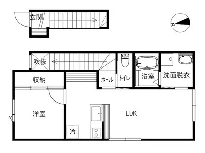 MA MAISON新庄(1LDK/2階)の間取り写真