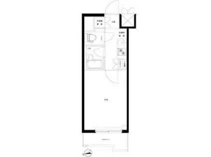 ルーブル北新宿(1K/6階)の間取り写真