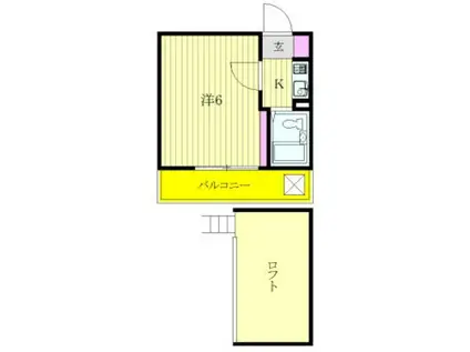 サンパレス上板橋(1K/2階)の間取り写真