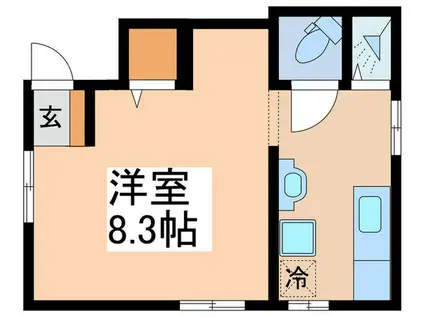 ハイム第5平和台(ワンルーム/2階)の間取り写真