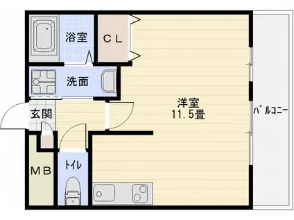 ステラウッド道明寺2(ワンルーム/1階)の間取り写真