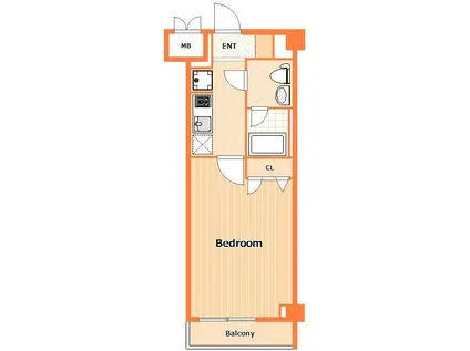 SHOKEN RESIDENCE 横浜生麦II(1K/4階)の間取り写真