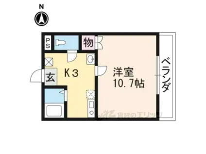 メゾン・マリゼッタ1(1K/2階)の間取り写真