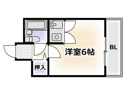 シティコーポ東田辺(ワンルーム/2階)の間取り写真
