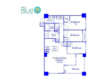 グランアジール都築ふれあいの丘(3LDK/2階)の間取り写真