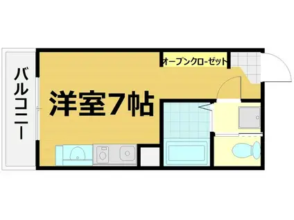 アーバンツリー上賀茂(ワンルーム/2階)の間取り写真