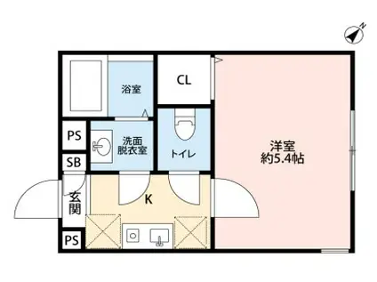 パークテラス八千代台(1K/2階)の間取り写真
