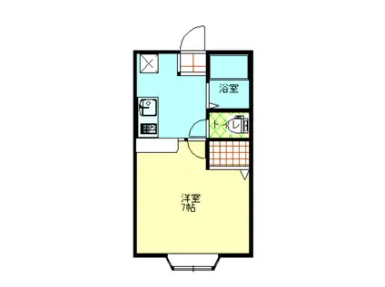 ニュークリア米沢(1K/1階)の間取り写真