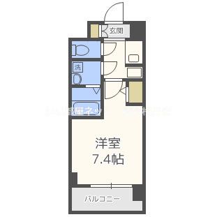 M-RESIDENCE新大阪GARDEN(1K/8階)の間取り写真