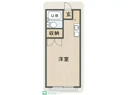 エステートピア(ワンルーム/2階)の間取り写真