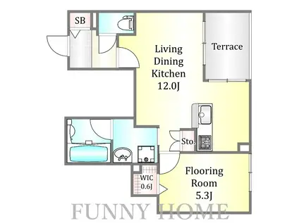 アントレイド(1LDK/1階)の間取り写真