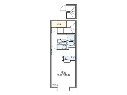 レオネクストHIRO III(1K/2階)の間取り写真