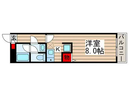 Aアパートメント(1K/1階)の間取り写真