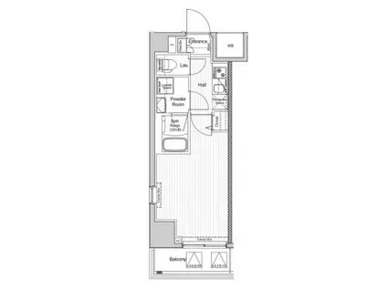 VERXEED阪東橋MAXIV(1K/8階)の間取り写真