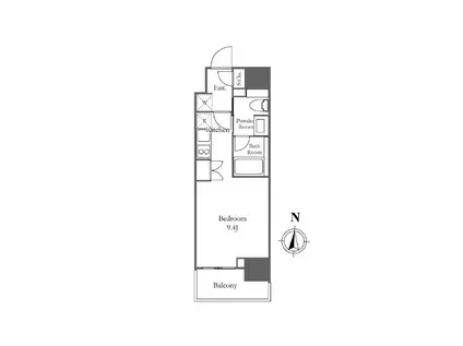 ザ・パークワンズ芝公園(ワンルーム/8階)の間取り写真