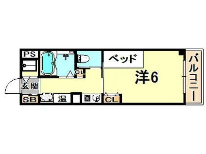 中山手ミオ壱番館(1K/3階)の間取り写真