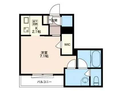ハイム岡崎(1K/1階)の間取り写真