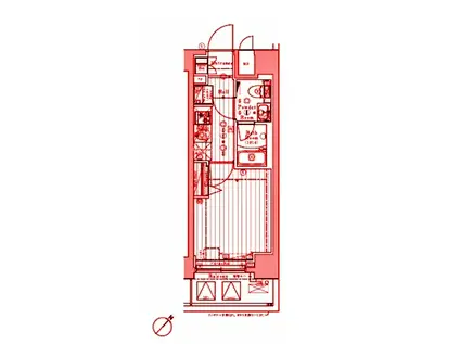 リライア横濱関内(1K/3階)の間取り写真