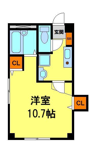 久代ハイツ(1K/2階)の間取り写真