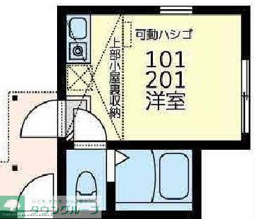 コート・ライズ神大寺(ワンルーム/1階)の間取り写真