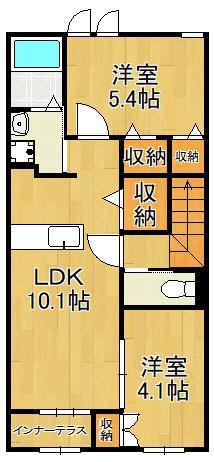 プライムライズ(2LDK/2階)の間取り写真
