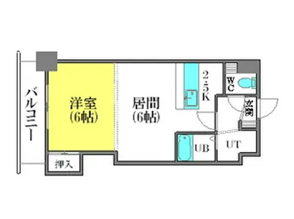 フェアフィールド菊水(1DK/4階)の間取り写真