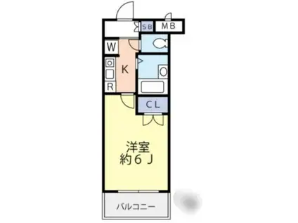 グランヴァン西馬込(1K/3階)の間取り写真