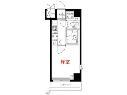 ルーブル大井町参番館(1K/5階)の間取り写真